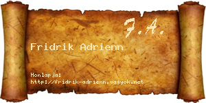 Fridrik Adrienn névjegykártya